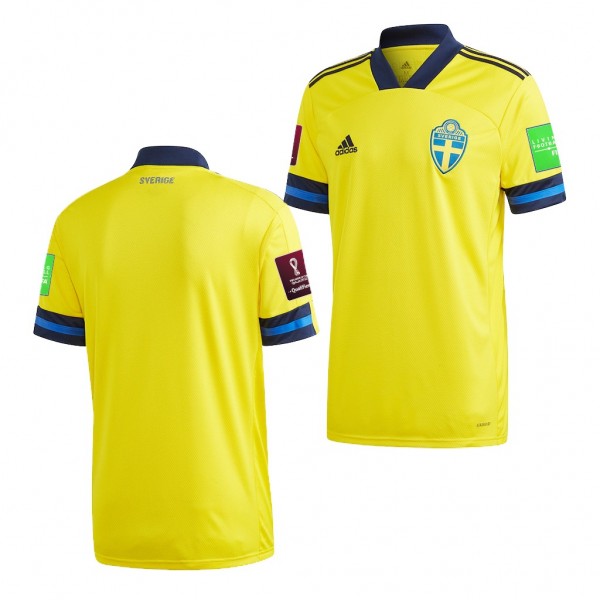 Men's Sweden Home Jersey Yellow 2022 Qatar World Cup Replica