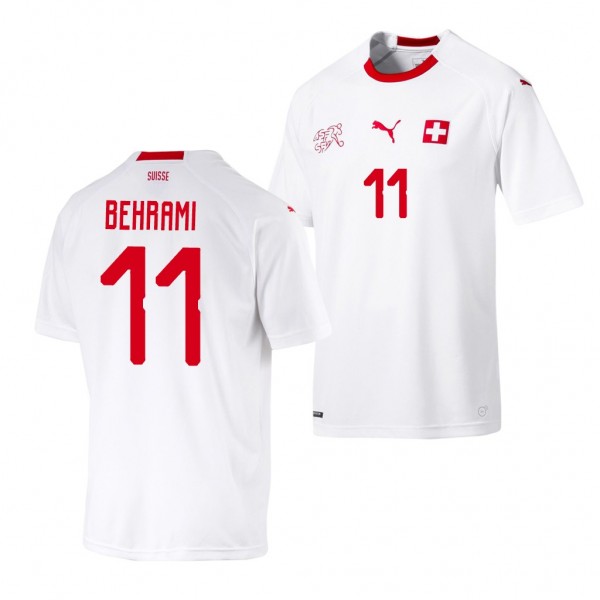 Men's Switzerland Valon Behrami 2018 World Cup White Jersey