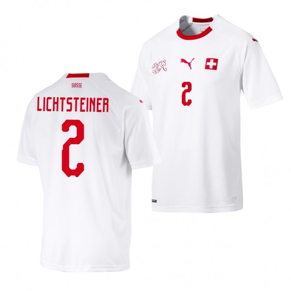 Men's Switzerland Stephan Lichtsteiner 2018 World Cup White Jersey