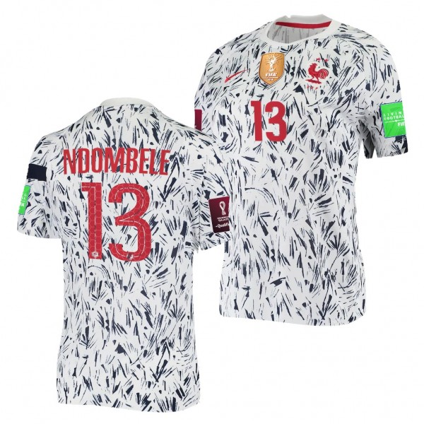 Women's Tanguy Ndombele Jersey France Pre-Match White