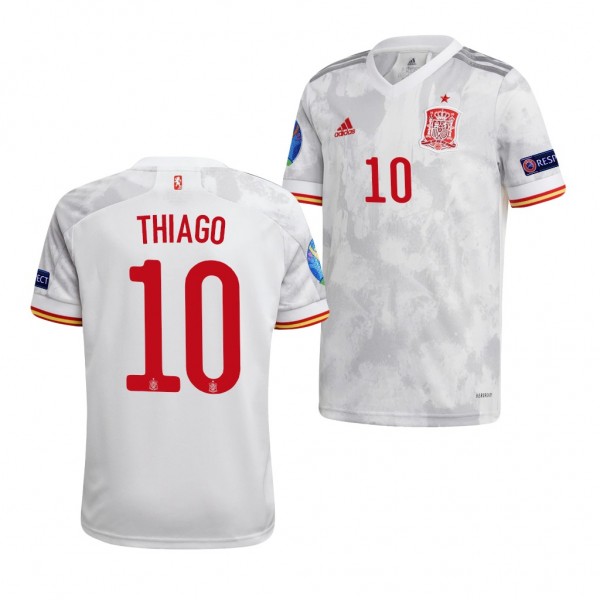 Youth Thiago EURO 2020 Spain Jersey White Away