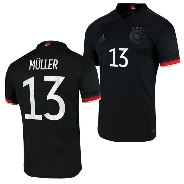 Men's Thomas Muller Germany National Team Away Jersey Black 2021-22