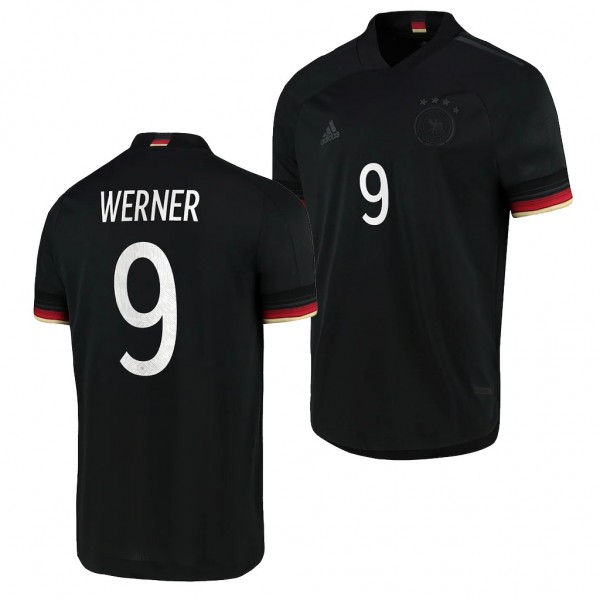 Men's Timo Werner Jersey Germany National Team Away Black 2021-22 Authentic