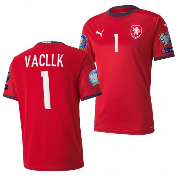 Men's Tomas Vacllk Czech EURO 2020 Jersey Red Home Replica