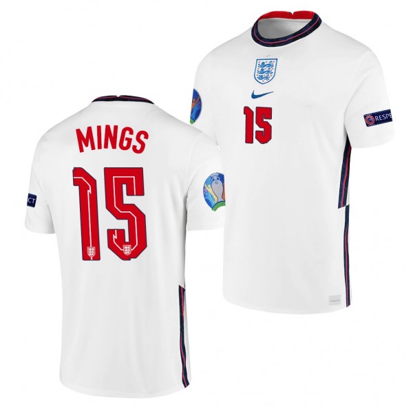 Men's Tyrone Mings England EURO 2020 Jersey White Home Replica