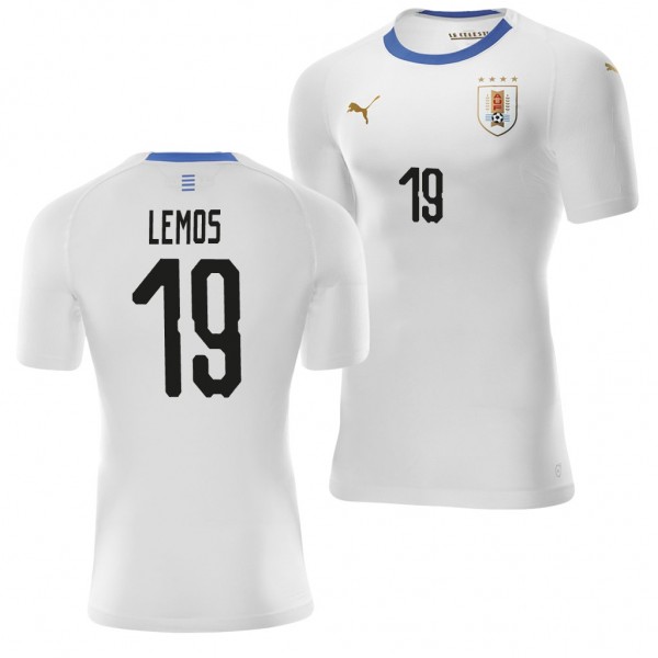 Men's Uruguay Mauricio Leaos 2018 World Cup White Jersey