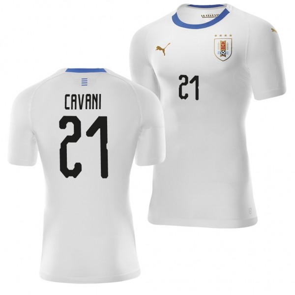 Men's Uruguay Edinson Cavani 2018 World Cup White Jersey