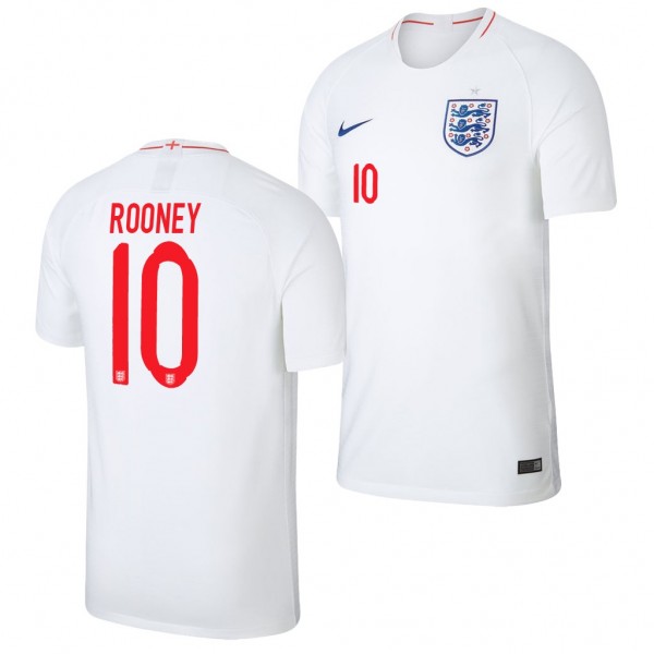 Men's Home England Wayne Rooney Jersey Farewell Game