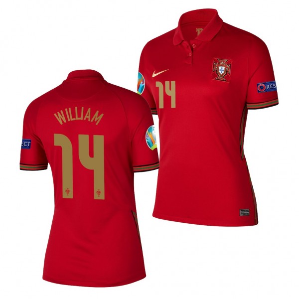 Women's Portugal William Carvalho EURO 2020 Jersey Red Home Replica