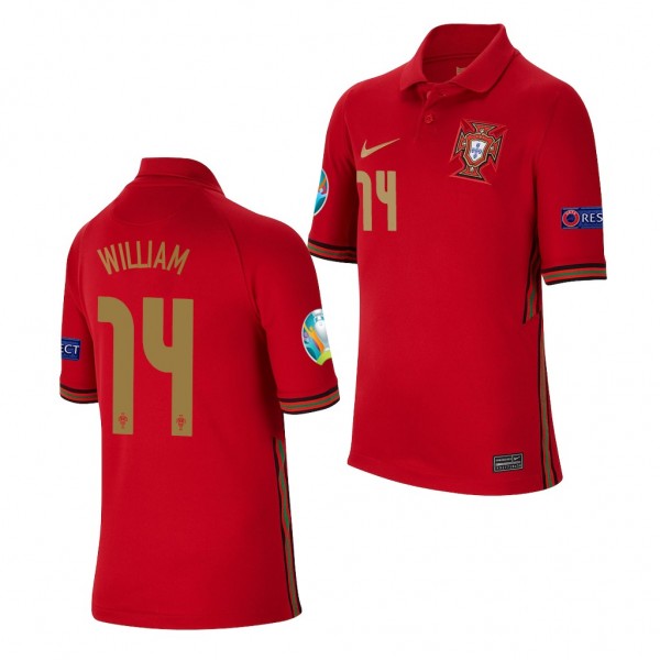 Youth William Carvalho EURO 2020 Portugal Jersey Red Home