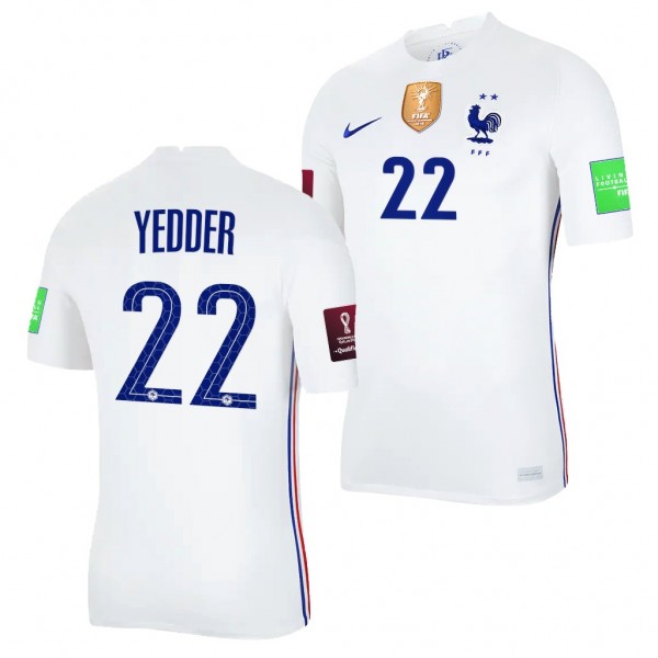 Men's Wissam Ben Yedder France Away Jersey White 2022 Qatar World Cup Stadium