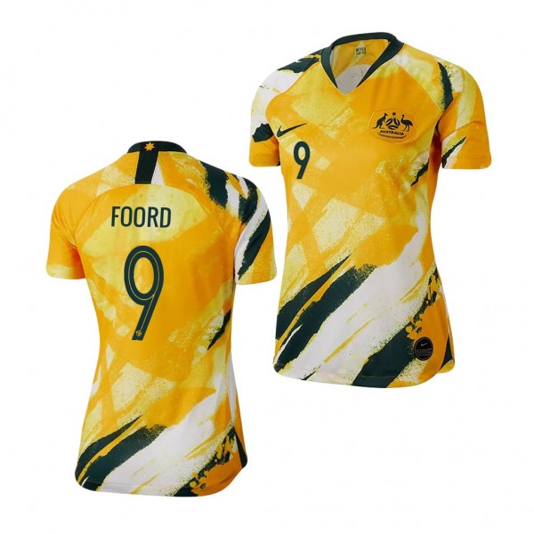 Men's 2019 World Cup Caitlin Foord Australia Home Yellow Jersey
