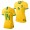 Men's 2019 World Cup Kathellen Brazil Home Yellow Jersey