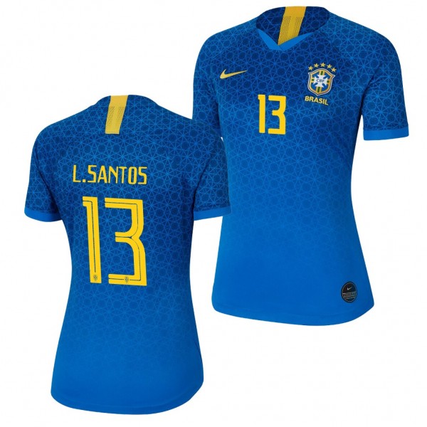 Men's 2019 World Cup Leticia Santos Brazil Away Blue Jersey
