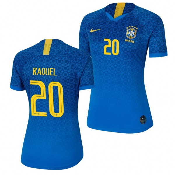 Men's 2019 World Cup Raquel Fernandes Brazil Away Blue Jersey