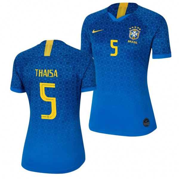 Men's 2019 World Cup Thaisa Brazil Away Blue Jersey