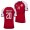 Men's Yussuf Poulsen Denmark EURO 2020 Jersey Red Home Replica