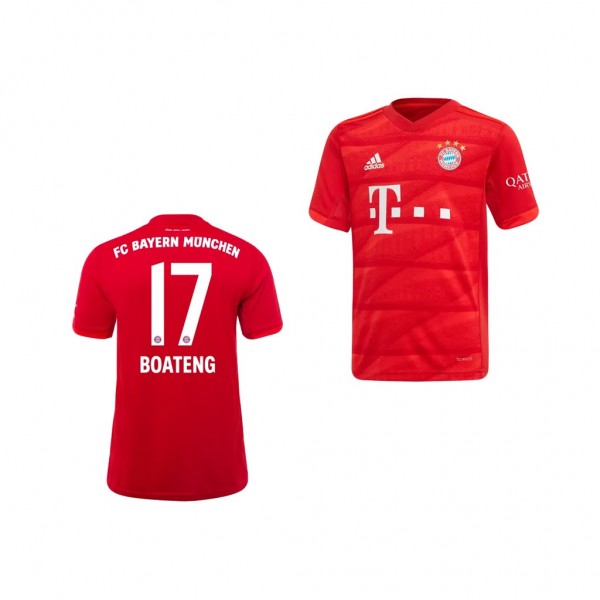 Men's Bayern Munich Jerome Boateng Home Red 19-20 Jersey