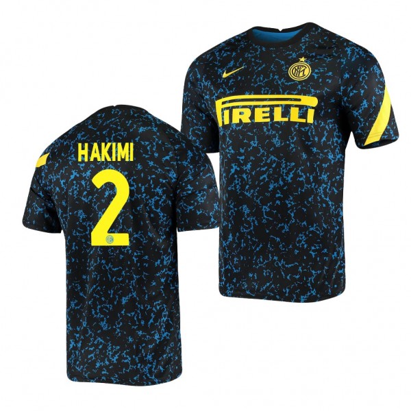 Men's Achraf Hakimi Inter Milan Breathe Jersey Blue 2021 Raglan