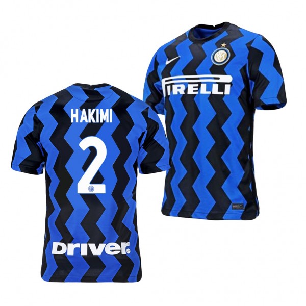 Men's Achraf Hakimi Inter Milan Home Jersey Blue Black 2021
