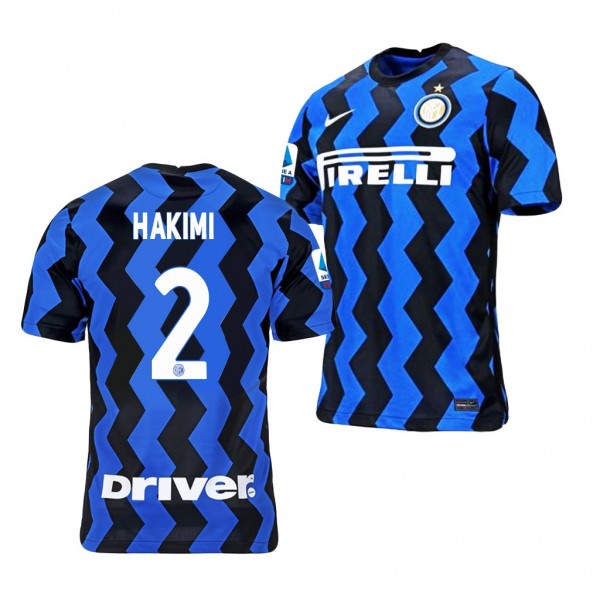 Men's Achraf Hakimi Inter Milano Serie A Champions Jersey Black Navy Home 20-21