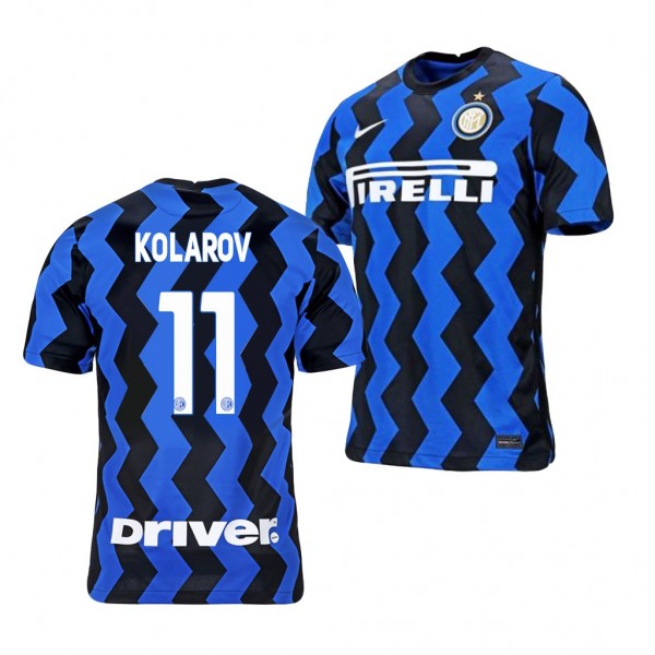 Men's Aleksandar Kolarov Inter Milan Home Jersey Blue Black 2021
