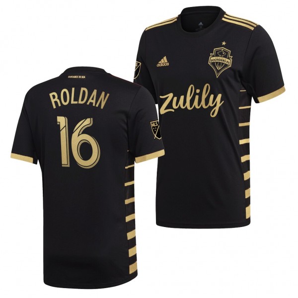 Men's Seattle Sounders Alex Roldan Jersey 2019 MLS Cup Champions Golden Edition