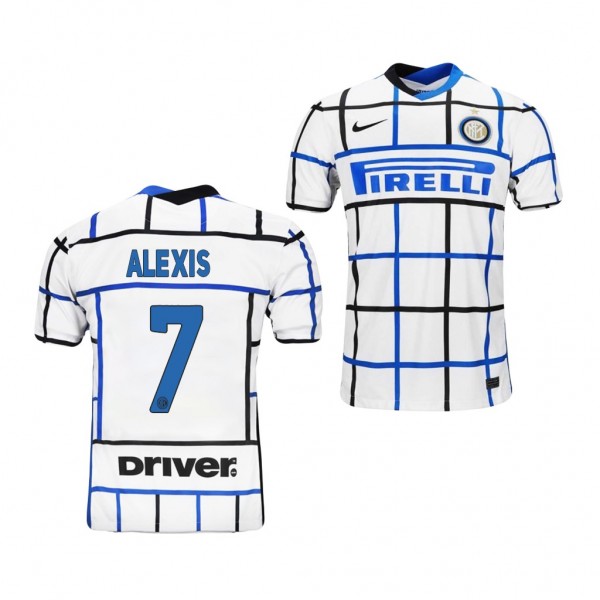Men's Alexis Sanchez Inter Milan Away Jersey White 2021