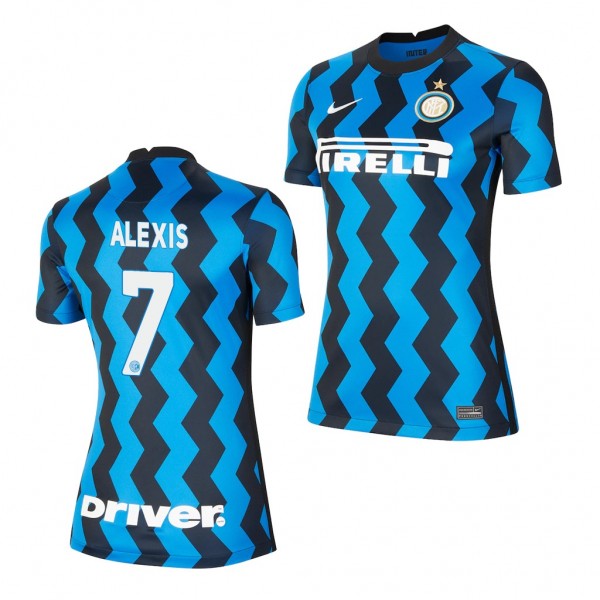 Women's Alexis Sanchez Jersey Inter Milano Home Blue White