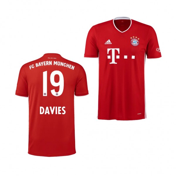 Men's Alphonso Davies Jersey Bayern Munich Home 2020-21 Short Sleeve