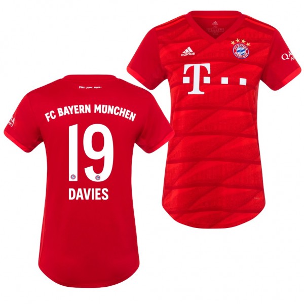 Men's Bayern Munich Alphonso Davies Home Red 19-20 Jersey Business