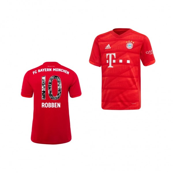 Men's Bayern Munich Arjen Robben Home Red 19-20 Jersey