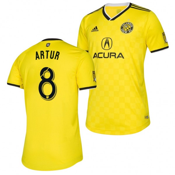Men's Artur Columbus Crew Sc 2020 MLS Cup Champions Jersey Yellow Replica