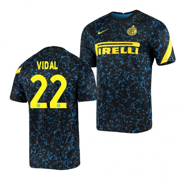 Men's Arturo Vidal Inter Milan Breathe Jersey Blue 2021 Raglan