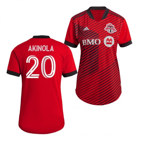 Women's Ayo Akinola Jersey Toronto FC Replica Red 2021