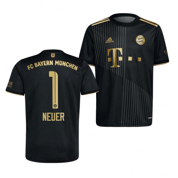 Youth Manuel Neuer Jersey Bayern Munich 2021-22 Black Away Replica