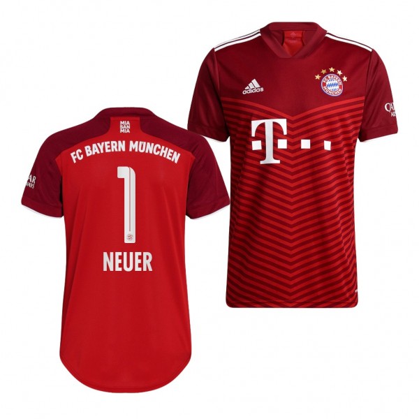 Youth Manuel Neuer Jersey Bayern Munich 2021-22 Red Home Replica