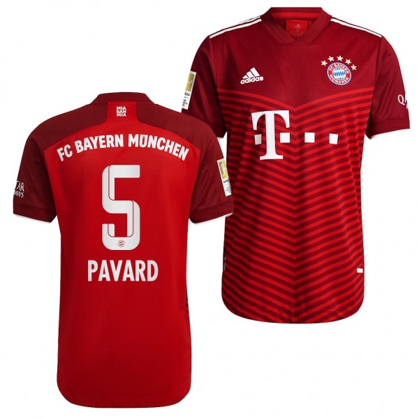 Men's Benjamin Pavard Jersey Bayern Munich Home Red 2021-22 Authentic
