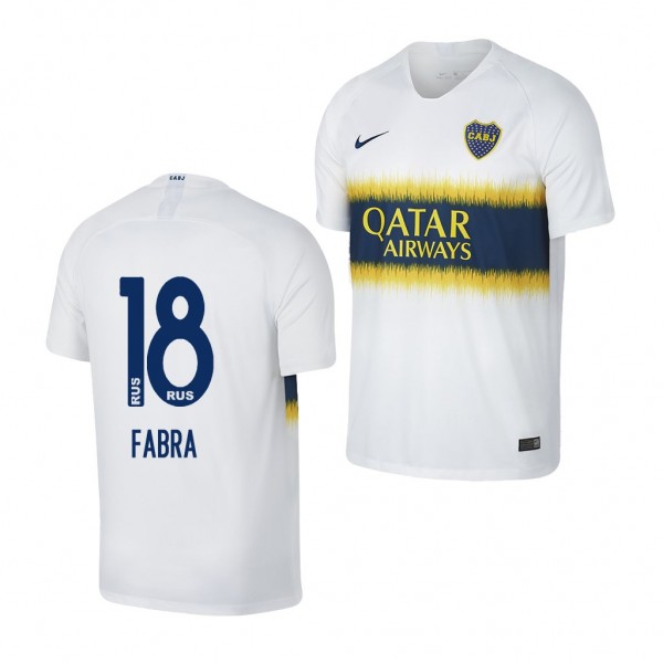 Men's Boca Juniors Frank Fabra Away White Jersey