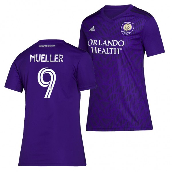 Men's Chris Mueller Jersey Orlando City SC Purple Home Short Sleeve