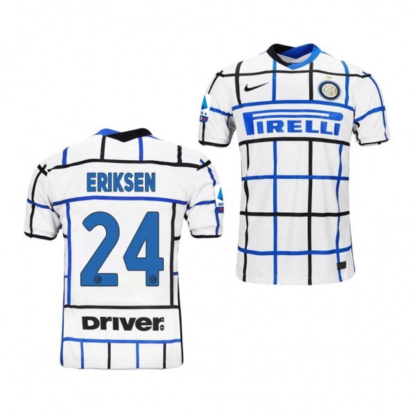 Men's Christian Eriksen Inter Milano Serie A Champions Jersey White Away 20-21