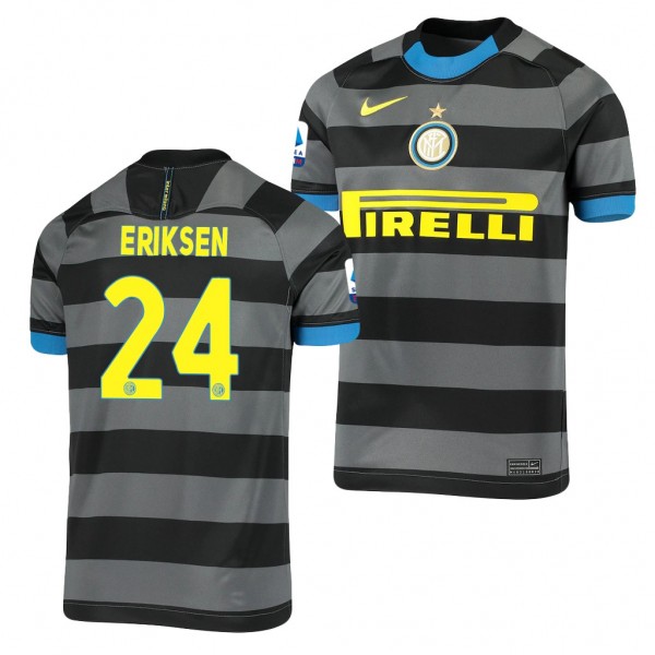 Men's Christian Eriksen Inter Milano Serie A Champions Jersey Gray Third 20-21