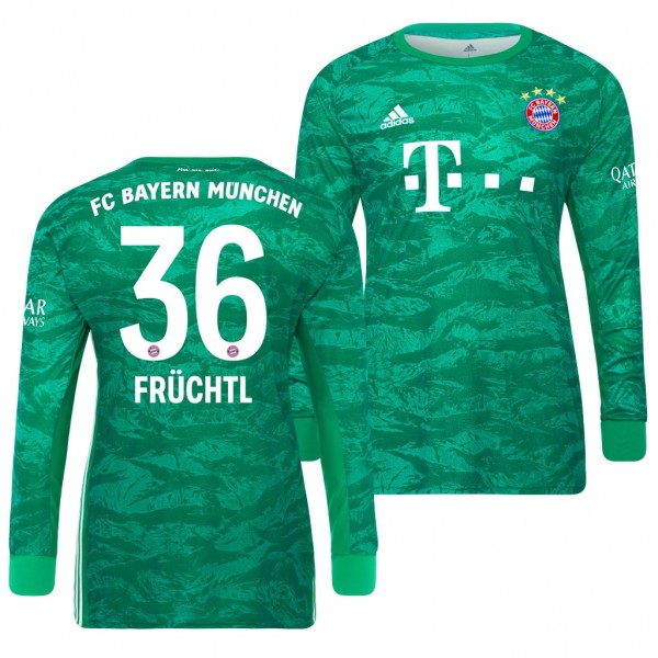 Men's Bayern Munich Christian Fruchtl Goalkeeper Green 19-20 Jersey