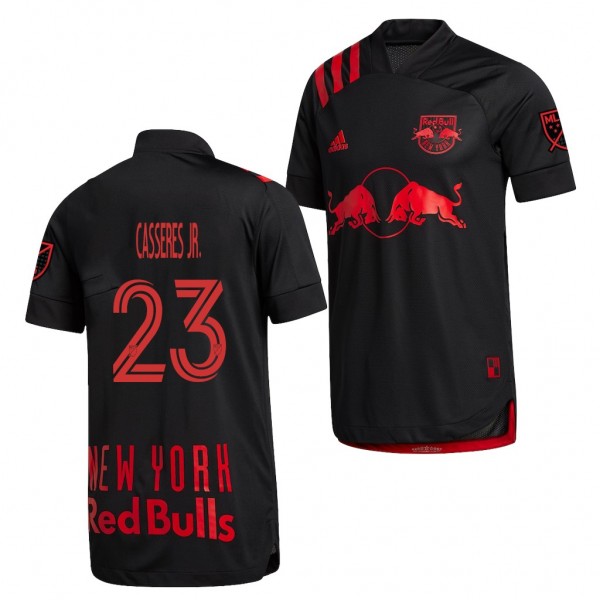 Men's Cristian Casseres Jr. Jersey New York Red Bulls Authentic Black 2021 Dark Mode