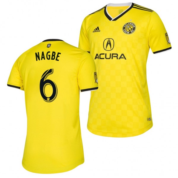 Men's Darlington Nagbe Columbus Crew Sc 2020 MLS Cup Champions Jersey Yellow Replica