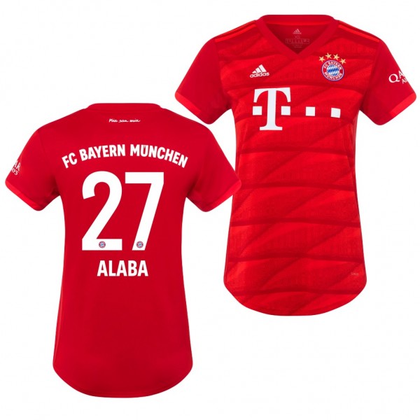Men's Bayern Munich David Alaba Home Red 19-20 Jersey