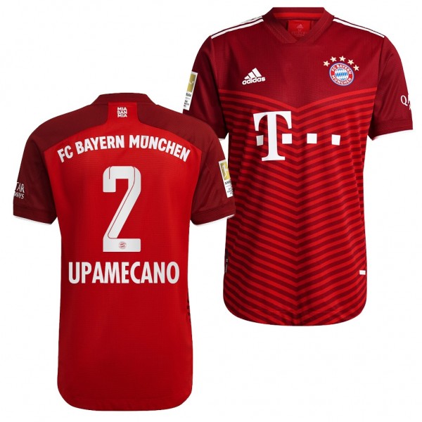 Men's Dayot Upamecano Jersey Bayern Munich Home Red 2021-22 Authentic
