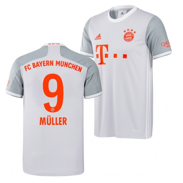 Men's Gerd Muller Bayern Munich Away Jersey Gray 2020-21 Replica