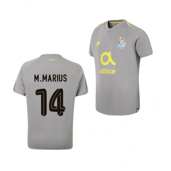Men's Porto Marius Mouandilmadji 18-19 Away Official Grey Jersey