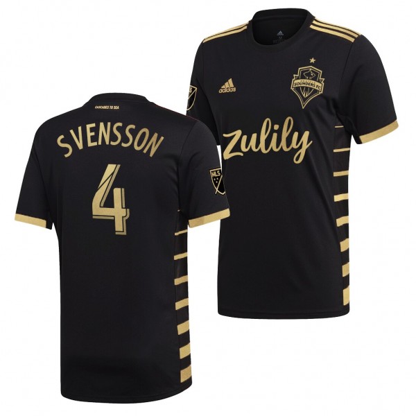 Men's Seattle Sounders Gustav Svensson Jersey 2019 MLS Cup Champions Golden Edition